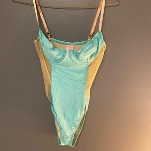 American Apparel Shimmery Swim Suit Underwire